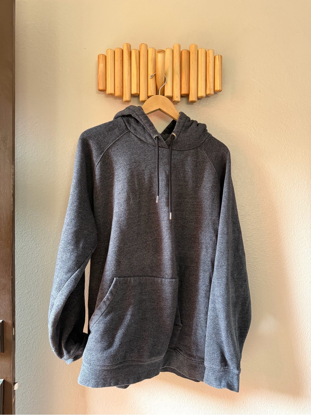 Men's Charcoal Gray Pullover Hoodie
